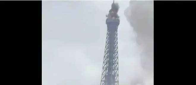 La tour Eiffel bombardée dans une vidéo fictive du Parlement ukrainien￼