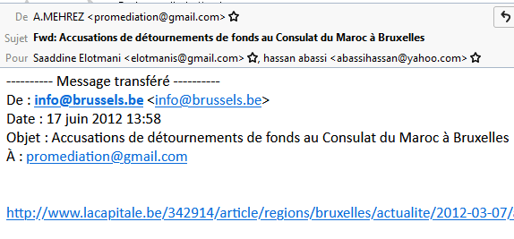 Détournements de fonds au Consulat du Maroc à Bruxelles